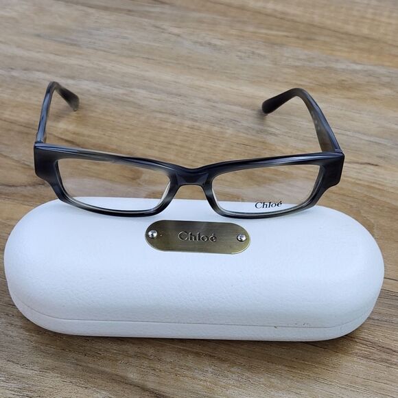 ?NWOT Chloe Gray Horn Eyeglasses, Cloth, & Hardshell Case main image 6